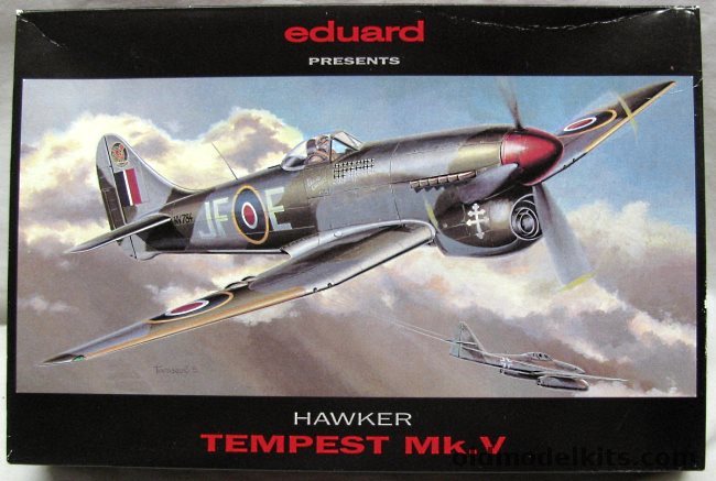 Eduard 1/48 Hawker Tempest Mk.V - With Resin Horizontal Stabilizers And Cast Metal Landing Gear And Wheels, 8021 plastic model kit